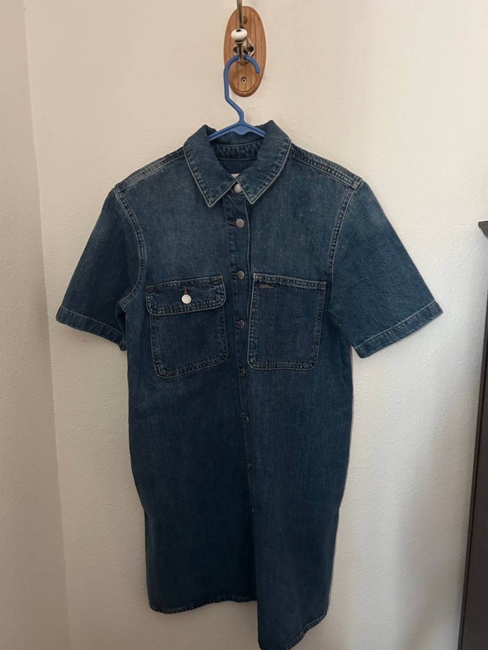 Universal Thread Women's Short Sleeve Mini Shirtdress Denim Dress Small - Picture 4 of 10